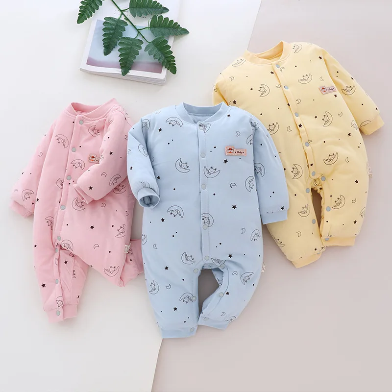 Baby Clothes NewBorn Baby Boy Girl 2021 New Thick Romper  Children\'s Jumpsuit Cotton Outfits Winter Clothes Warm Infant Clothing