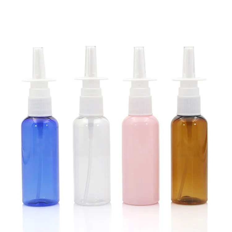 

50 sets/lot 50ml PET Pharmaceutical Care Packaging Nasal Spray Pumps Bottle with 20/410 Mist Sprayer Pump