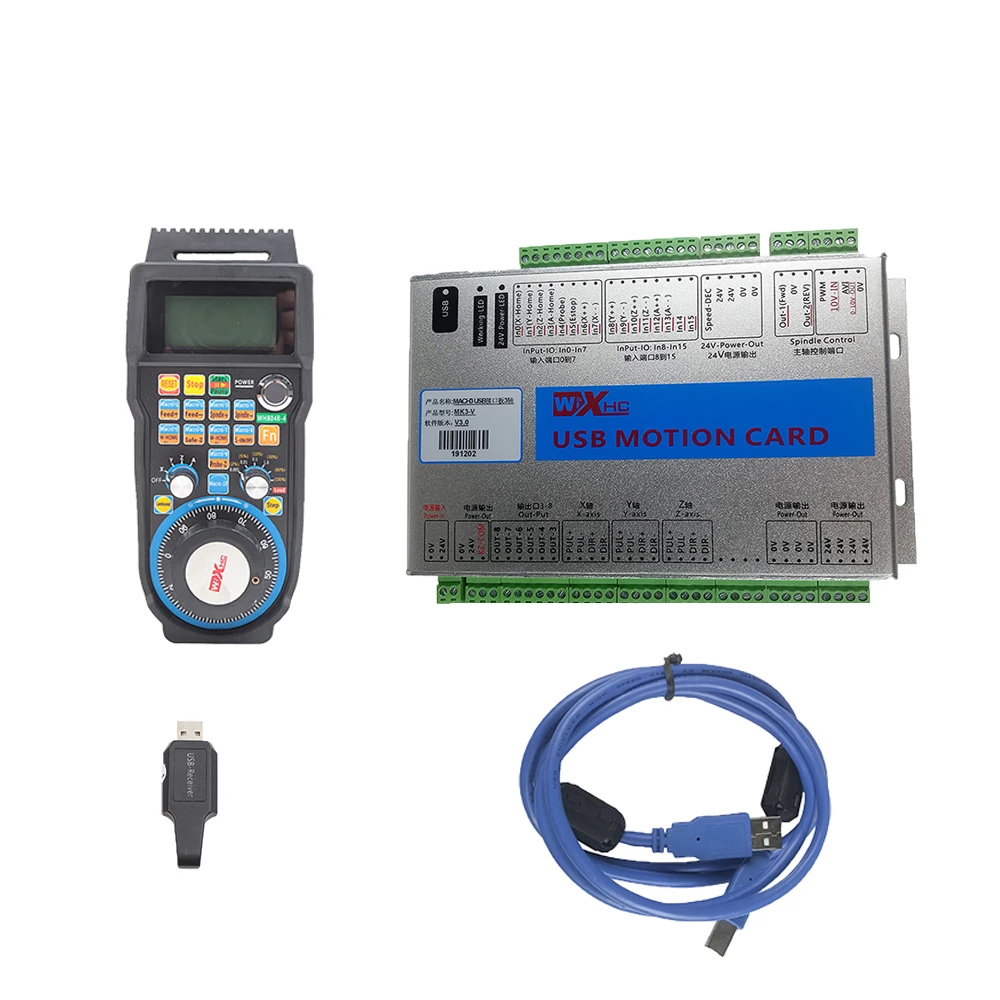 

cnc kit Mach3 Mach4 controller XHC MKX-V 3 4 6 axis USB motion control card WHB04B wireless MPG pendant handwheel