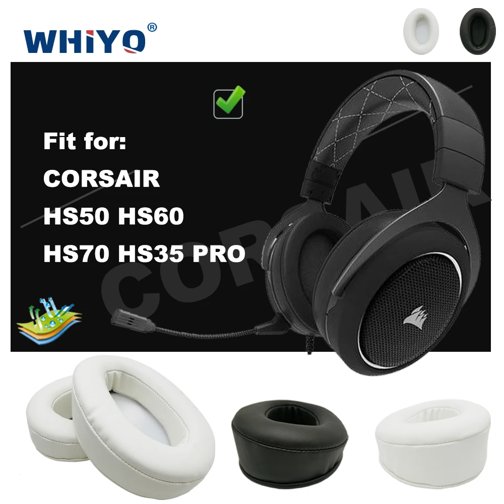 

Сменные амбушюры для CORSAIR HS50 HS60 HS70 HS35 HS 50 60 70 35 PRO, запчасти для гарнитуры, кожаные амбушюры, чехол для наушников