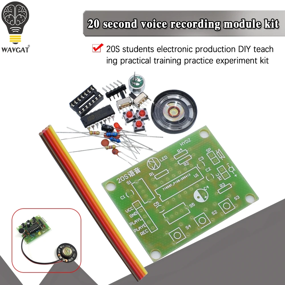 20 second voice recording kit ISD1820 for student electronic production DIY instructional training student experimental kit