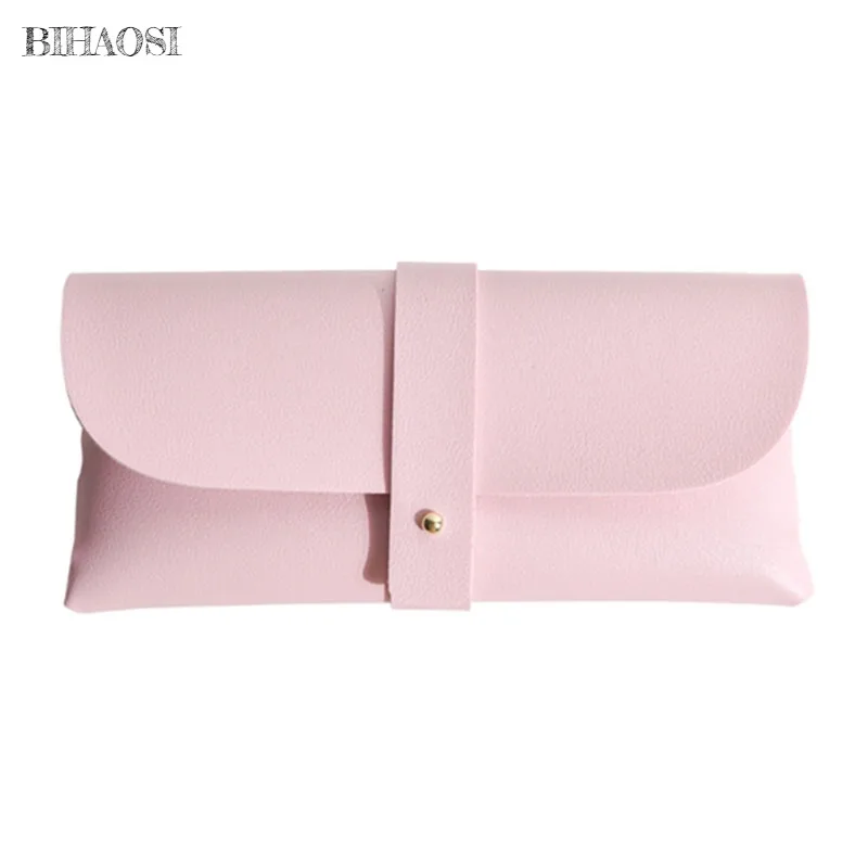 حقيبة تخزين نظارات من جلد البولي يوريثان، حقيبة نظارات بسيطة للأدب القديم، حافظة نظارات جلدية ناعمة، حقيبة تخزين نظارات شمسية محمولة للفتيات