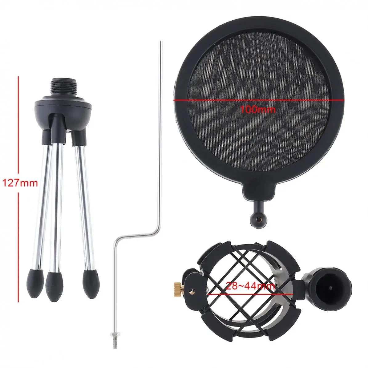 Metalen Microfoon Stand Statief Met Microfoon Wind Rack Voor Vergadering/Zingen/Toespraak