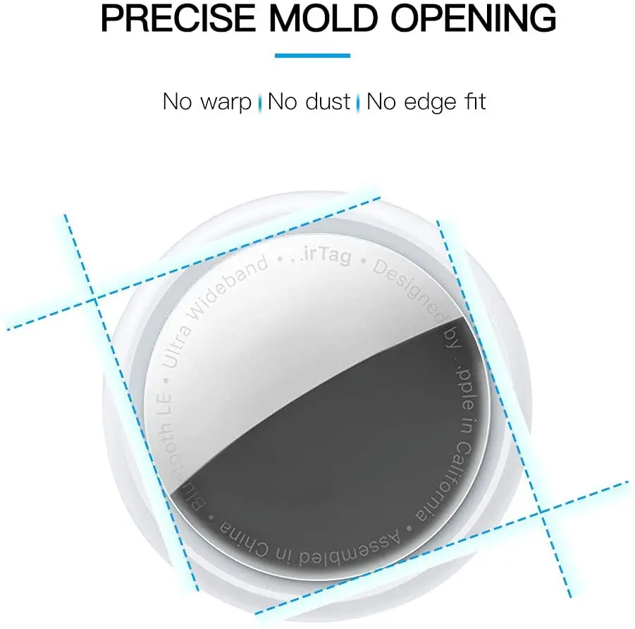 5 قطعة HD قماش من البولي يوريثين الحراري لصناعة المآزر ل AirTag مفتاح مكتشف أفلام واقية ل Airtags شاشة تعمل باللمس لاصق HD فائقة واضحة مستديرة غطاء من البولي يوريثان الحراري