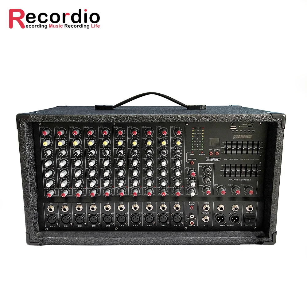 GAX-EB10 10-channel mixer with power amplifier all-in-one effector with reverberation mixing