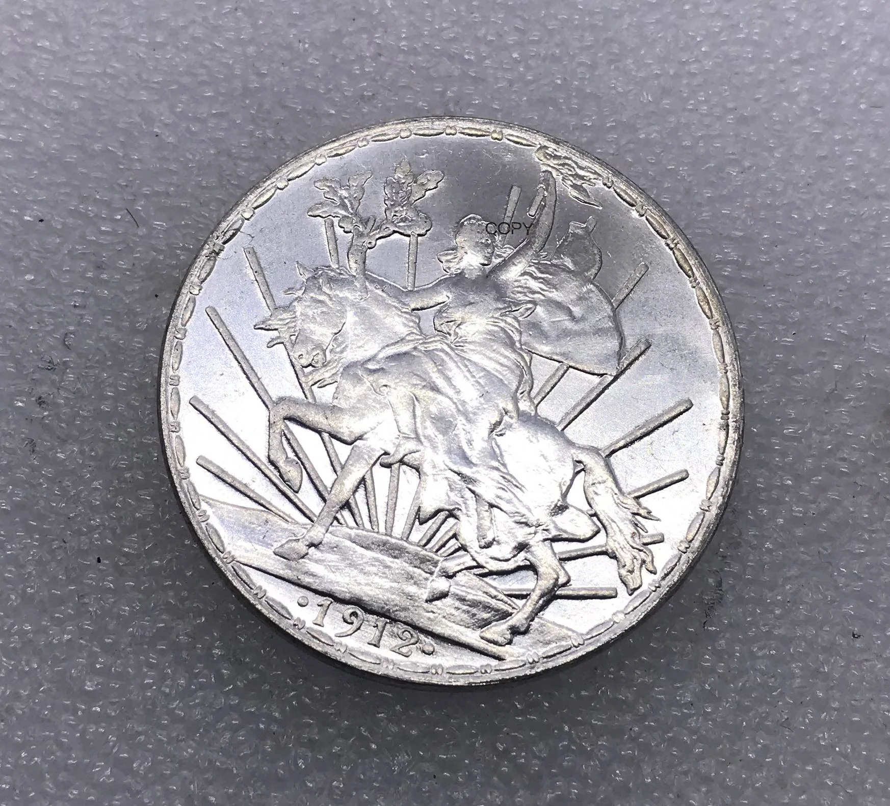 

Mexico 1912 1 Peso Cupronickel Silver Plated Copper Metal Souvenir Old Gift Collectible Copy Coins
