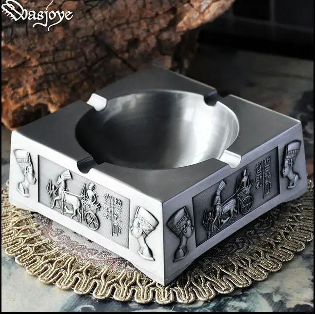 

egyptian decor square metal creative ashtray metal aschenbecher cigarette ashtray vintage ashtray for home AT028