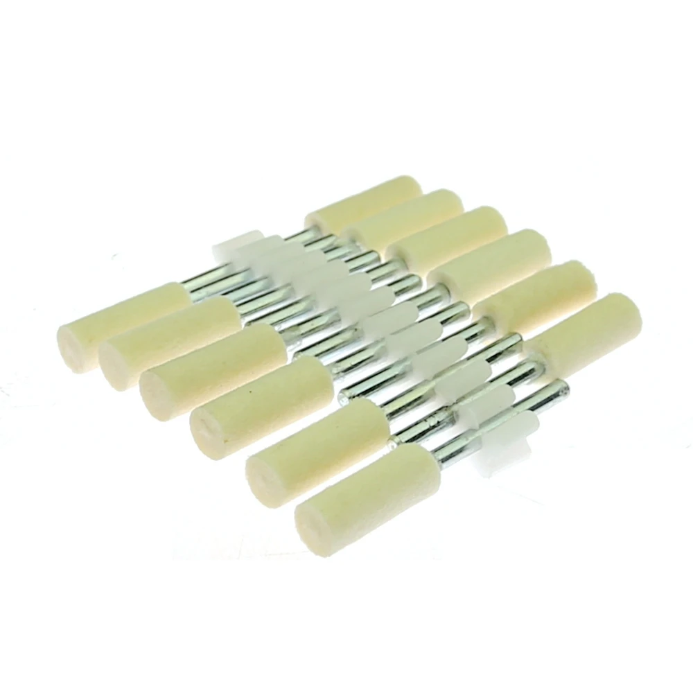 12 pcs/bag Wool Felt Polishing Bobs 3mm Shaft Mounted Point for Molds Mirror Polishing Drill Rotary Power Tool
