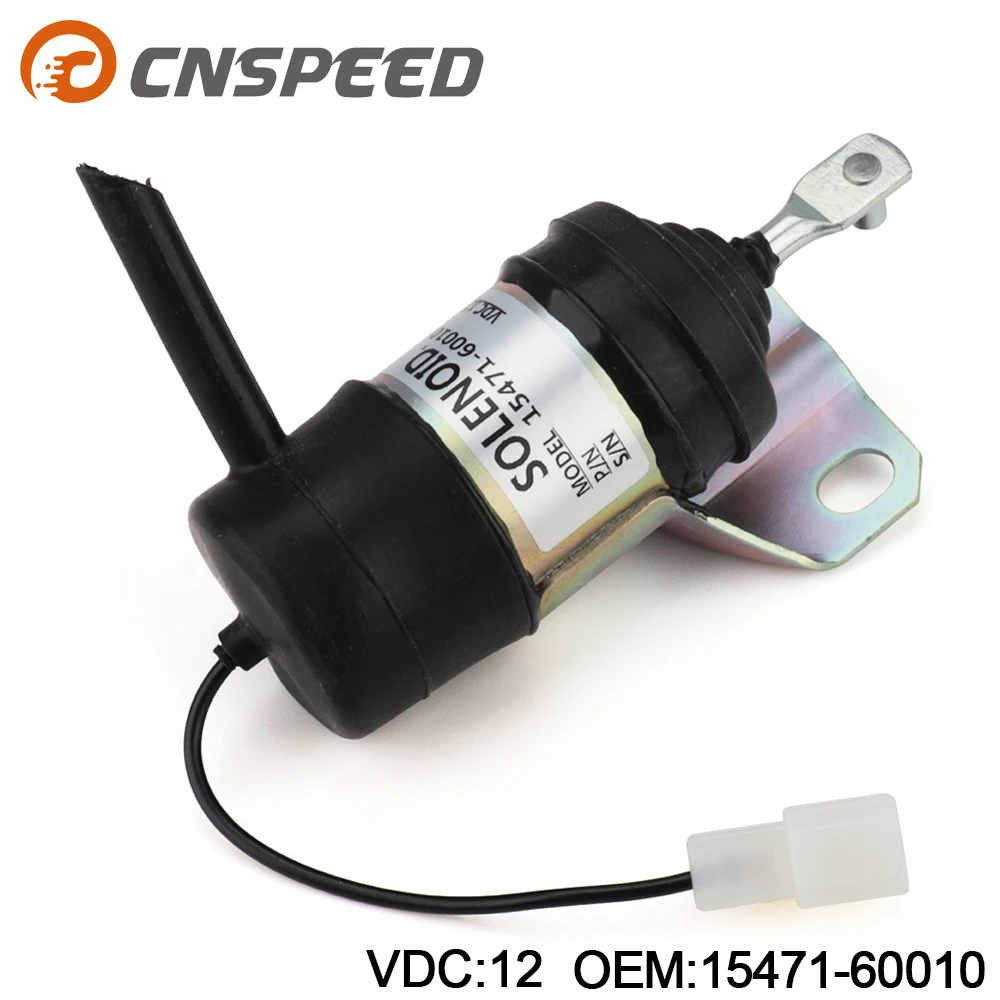 15471-60010 12v Stop Solenoid For Kubota 052600-100, 052600-1000 Fuel Shutoff Stop Solenoid