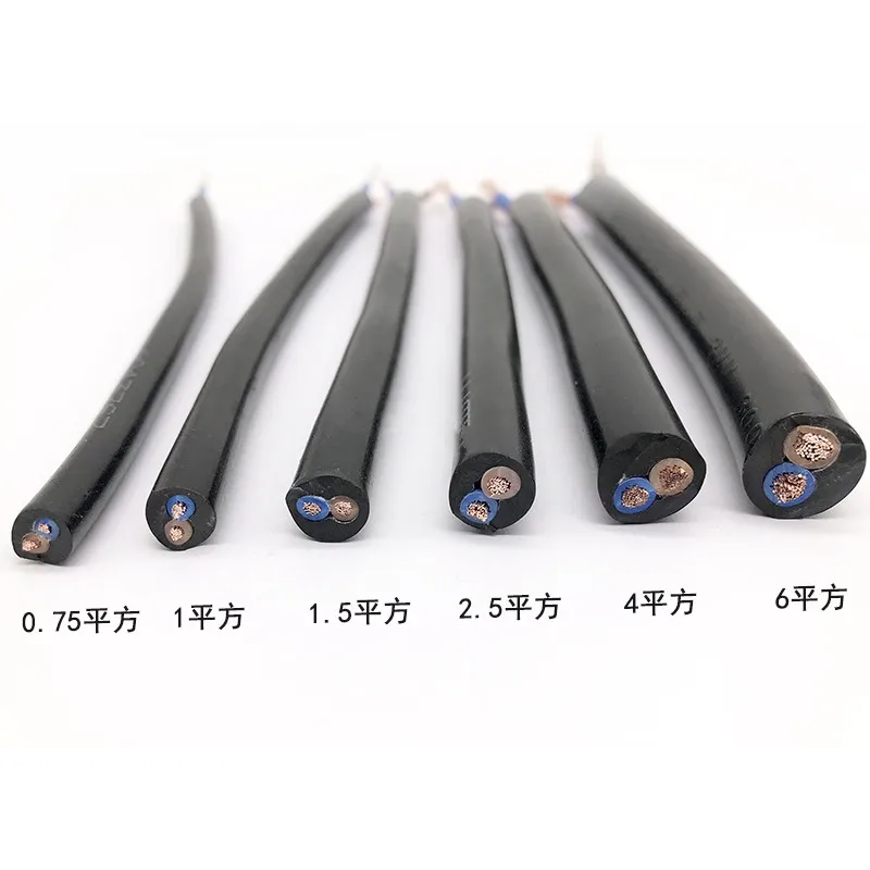 22 AWG 0.3MM2 RVV 2/3/4/5/6/7/8/10/12/14/16/18 Cores Pins Extension wire Copper Wire Conductor Electric RVV cable sleeves BALCK