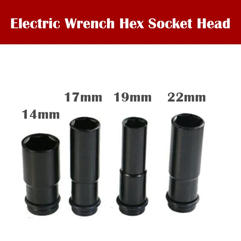 

4 in 1 Hex Electric Socket Wrench Head Set Electric Wrench Adapter 14/17/19/22mm for Lithium Electric Wrench Power Tools