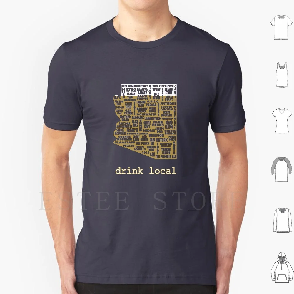 Bebida Local-Camiseta de cerveza Arizona, Camiseta estampada de algodón, Arizona, Fénix, toscon, bebida de cerveza Localmente Ale Brew Brewing