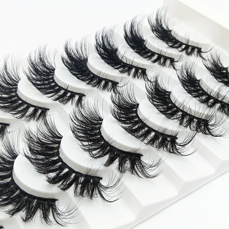 5/8 pairs 25mm mink lashes 3D dramatic false eyelashes handmade fluffy eyelashes natural long 25mm eyelash extension makeup