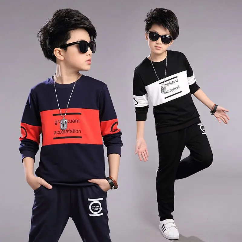 2024 New Baby Boys winter Autumn Sweatshirt Sports Tracksuits Kids velvet Casual clothes sweater + Pant 5 6 7 8 9 10 11 12 year