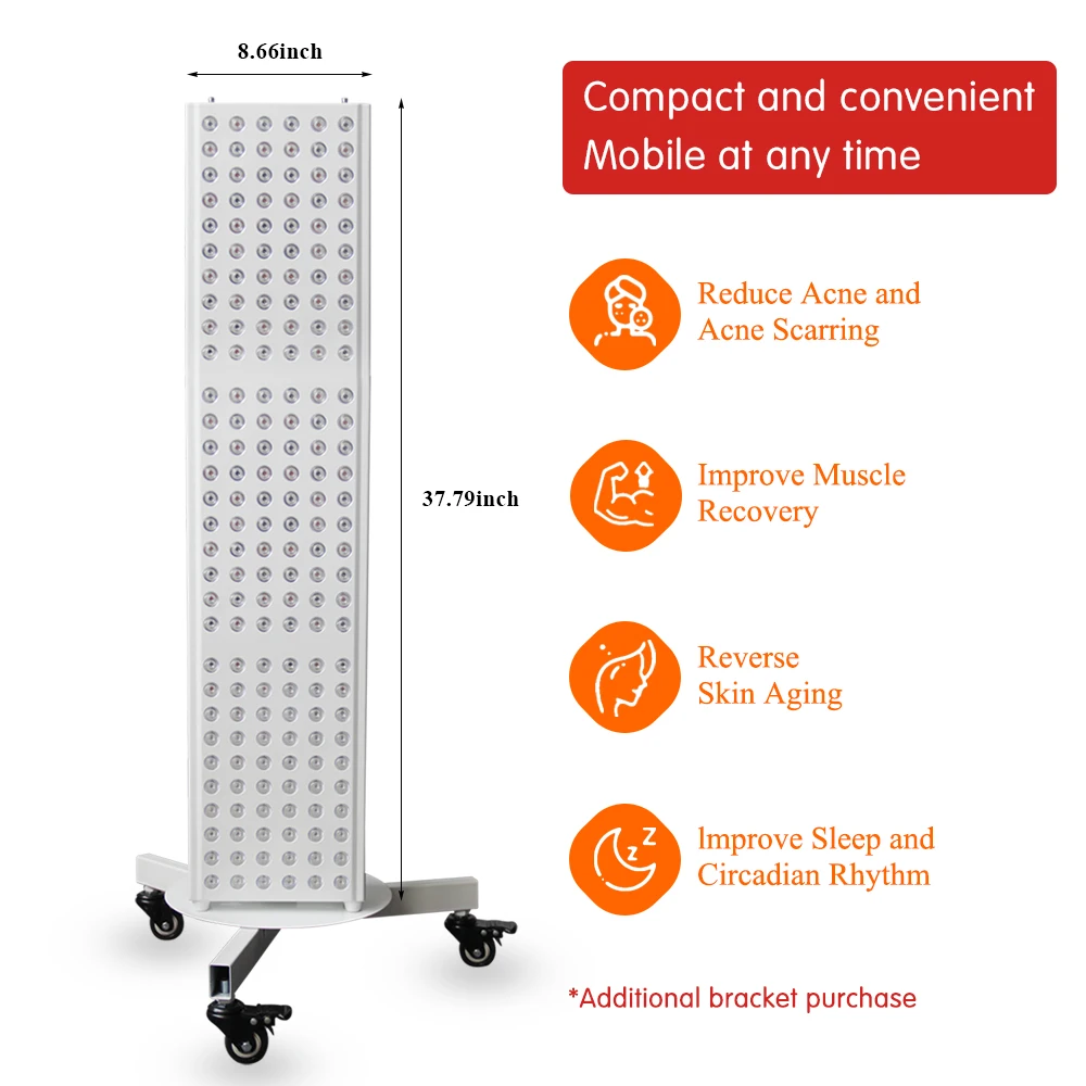 Nenhuma cintilação tl300 cobertura de corpo inteiro terapia vermelha luz infravermelha 660nm 850nm led de alta potência luz vermelha pele terapia