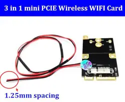 3 in 1 mini PCIe wireless wifi card converter BCM94360CD  BCM94331CSAX  BCM94331CD with line 40cm for macbook Pro/Air