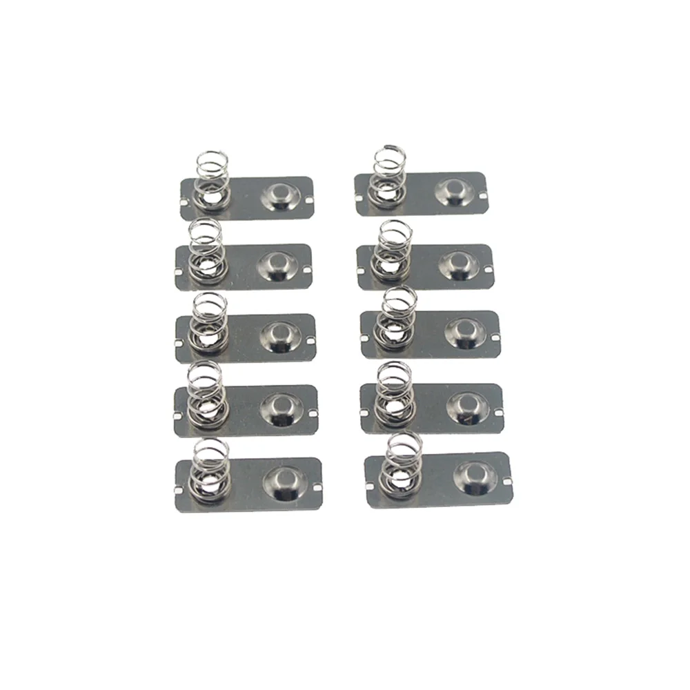 

10pcs/ 21x9mm Replacement Metal Batteries Spring Contact Plate Silver For AA AAA Battery case