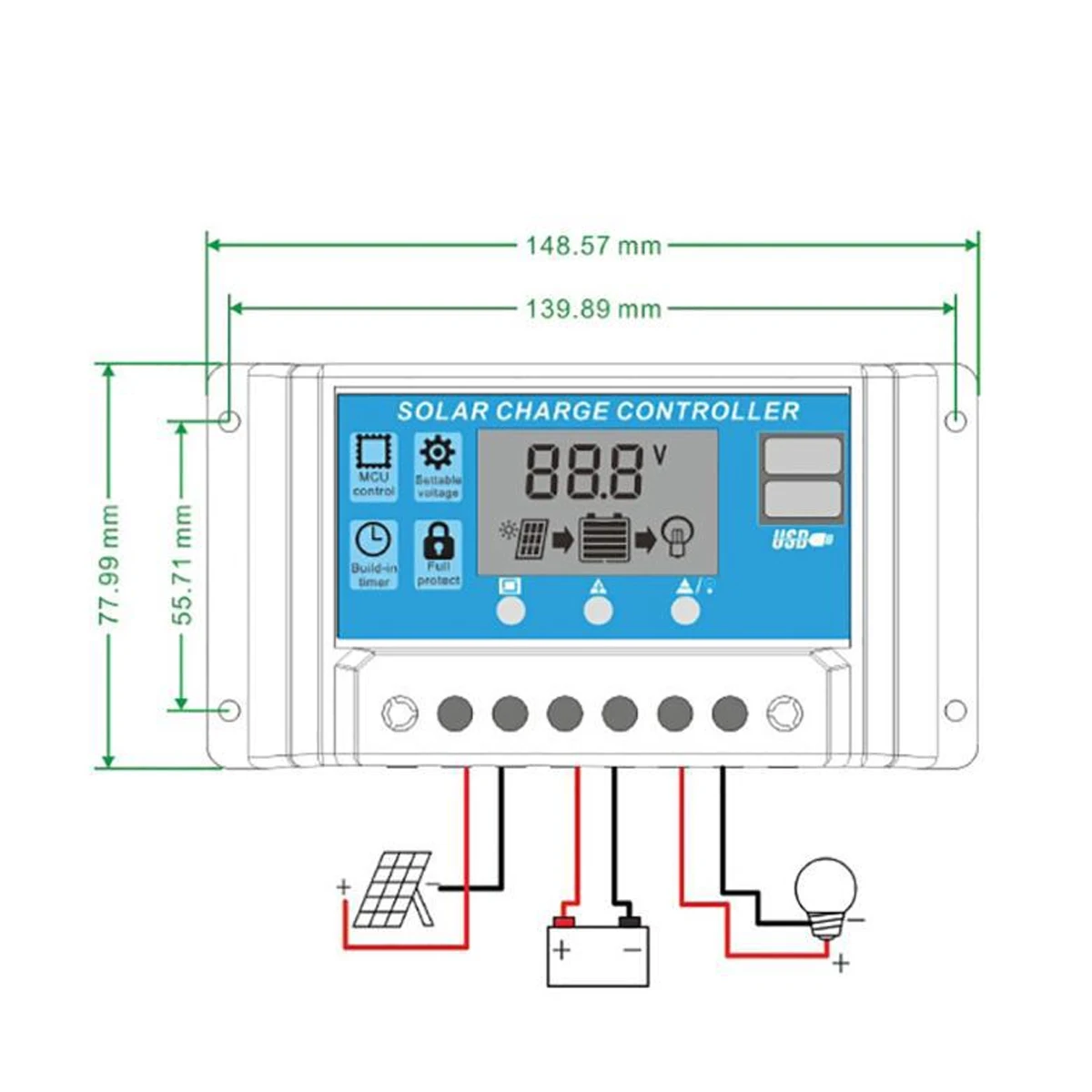 Zestaw paneli słonecznych 1000W 12V USB do ładowania ogniw słonecznych do telefonu RV Car MP3 PADWaterproof zasilacz zewnętrzny 30A kontroler