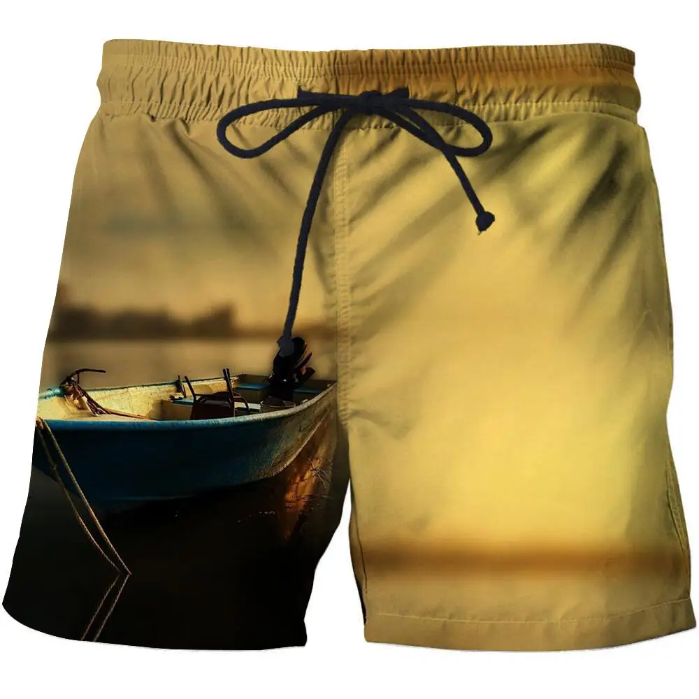 2018 Brand Quick Drying Board Shorts Trunks Full Fishing 3D Printed Funny Men Beach short Bermuda MasculinaDe Swimming Shorts