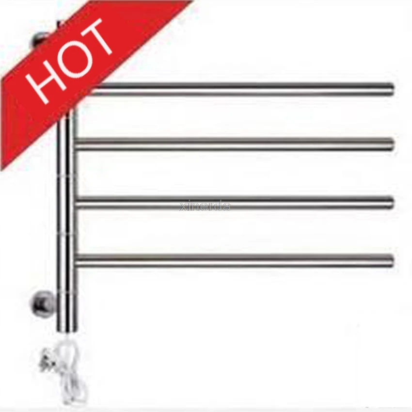 Stainless Steel Heated Towel Warmer Bathroom Wall Mounted Electric Heated Towel Rail Four-layer Towel Rack dryer YEK-8042