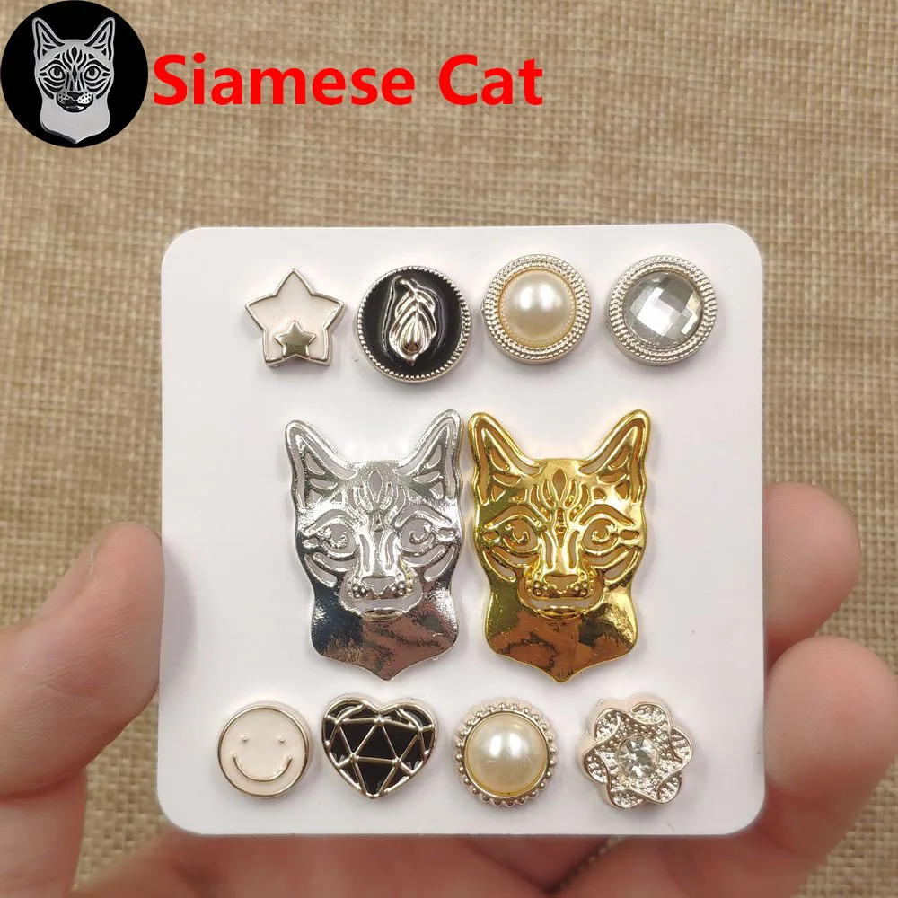 Siamese Norwegian Forest Exotic Shorthair Bengal Persian Maine Coon Sphynx Cat Animal Brooch Pins Breastpin Korean Jewelry Set