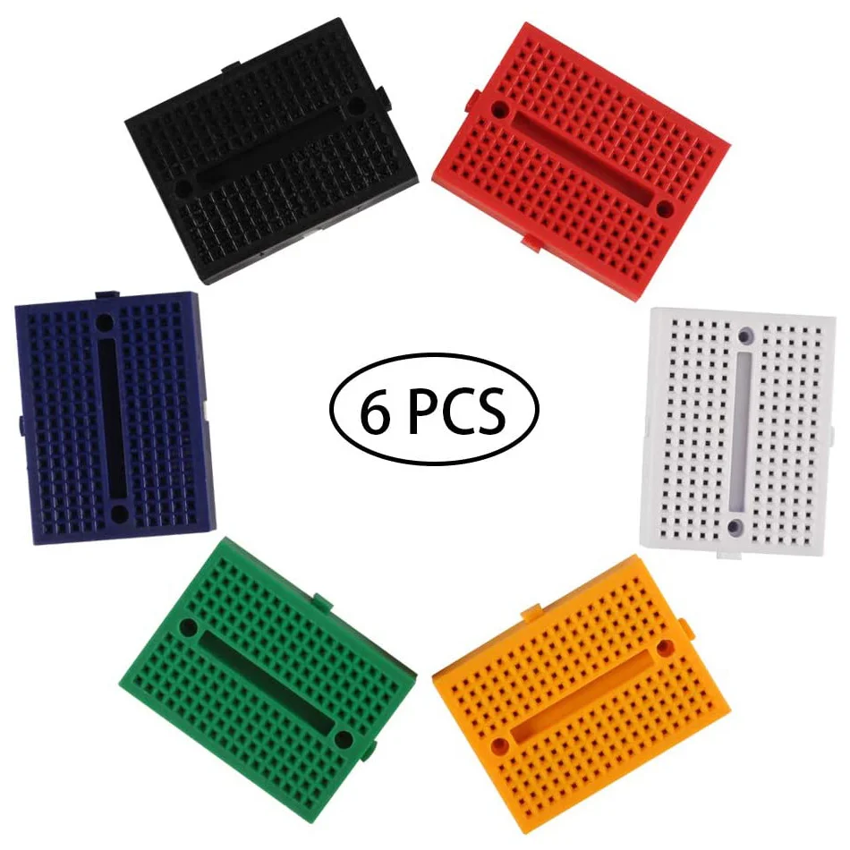 6 Pcs 170 Tie Punten Mini Breadboard, SYB-170 Solderless Prototype Kit Pcb Bread Board Voor Arduino Raspberry Pi Kleine Diy Kits