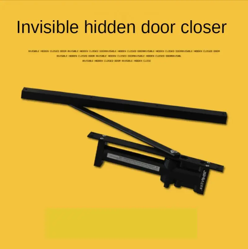Hydraulic Automatic Door Closer Stealth Self Closing Door Fittings Black Concealed with A Retainer Home or Hotel