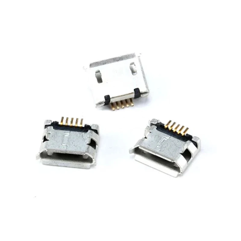 20pcs/lot 5 Pin SMT Socket Connector Micro USB Type B Female Placement SMD DIP Socket Connector