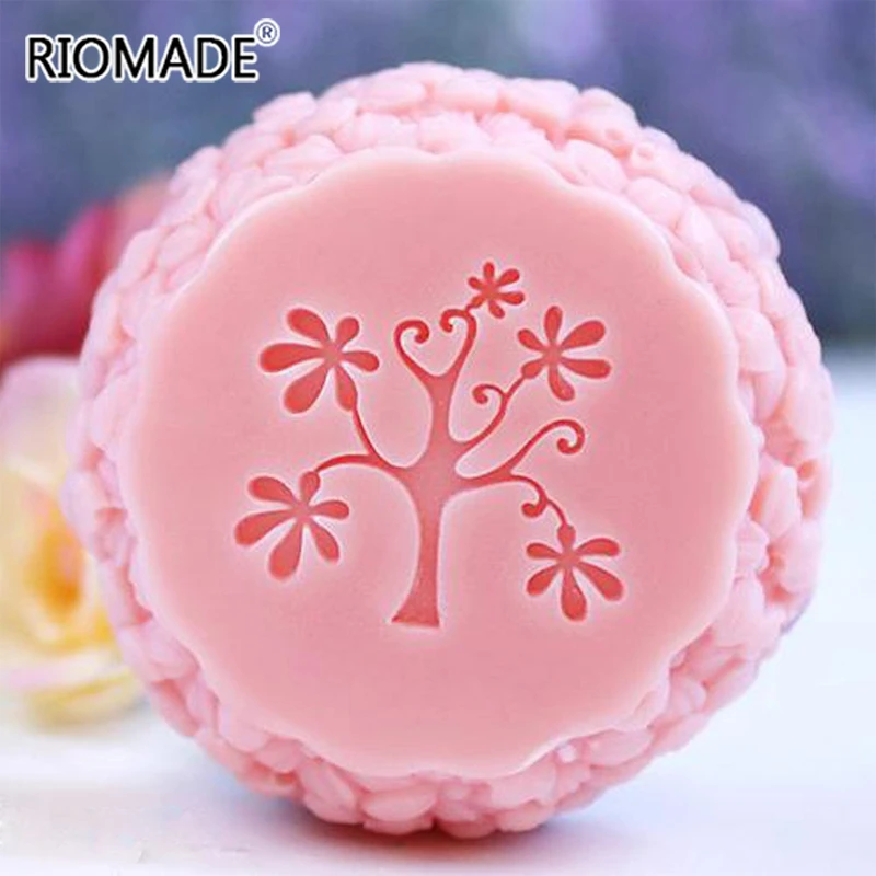Creative Tree Handmade Clear Soap Stamp Natural Plexiglass Soap Seal With Handle Acrylic Chapter Custom