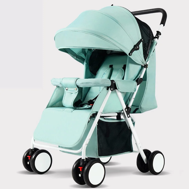 Passeggino portatile pieghevole carrozzina Ultra leggero e conveniente può sedersi sdraiato bambino semplice bambino Mini carrello a quattro ruote