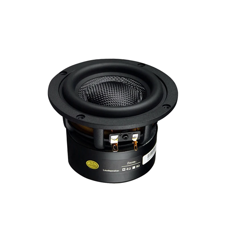 

4 Inch Pure Bass Speaker 4Ohm 8Ohm 80W Audio Subwoofer Speakers Glass Fiber Woofer Loudspeaker For Home Theater DIY 1PC