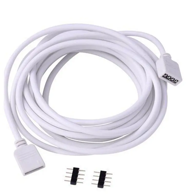 1M 2M 3M 5M 4Pin 5Pin 6Pin Led Connector Extension Cable Cord Wire 22AWG Met Gratis naalden Voor Rgb Rgbw Rgbcct Led Strip Licht