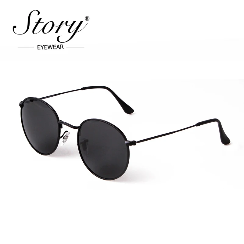 STORY ZD3447 Retro Polarized Round Sunglasses Men Women 2021 Luxury Brand Designer Classic Vintage Metal Frame Sun Glasses 50 mm