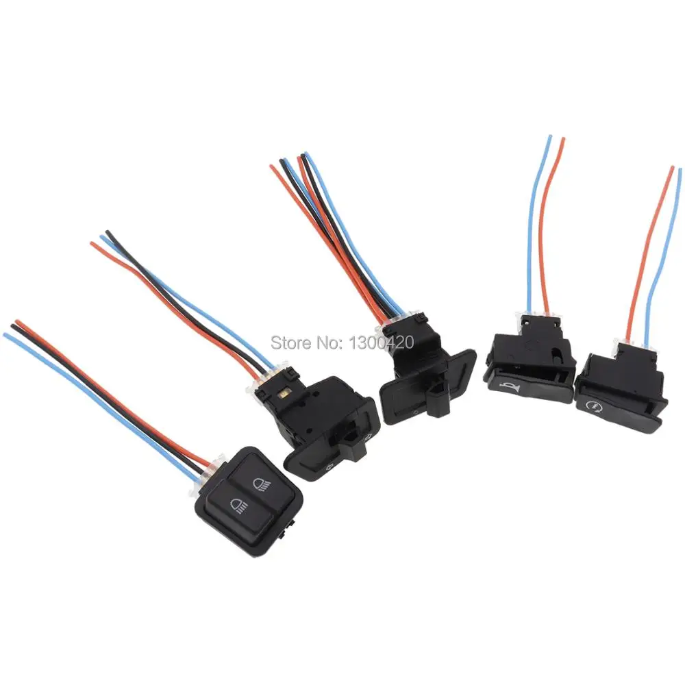 2/3/4 Pin Turn Signal Headlight Horn Dimmer Switch Starter Button Plug Terminal Connector for GY6 50cc 125cc 150cc Moped Scooter