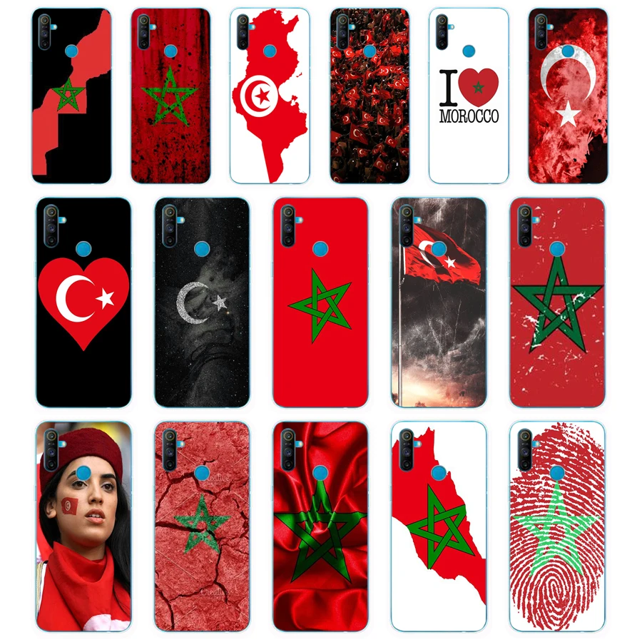 225FG Morocco Flag gift Soft Silicone Tpu Cover phone Case for OPPO A5S A7 AX7 A5 A9 2020 Reslme C3