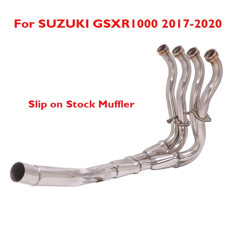 Motorcycle Exhaust System Pipe Connector Header Link Tube Header Front Pipe for Suzuki GSXR1000 2017-2020