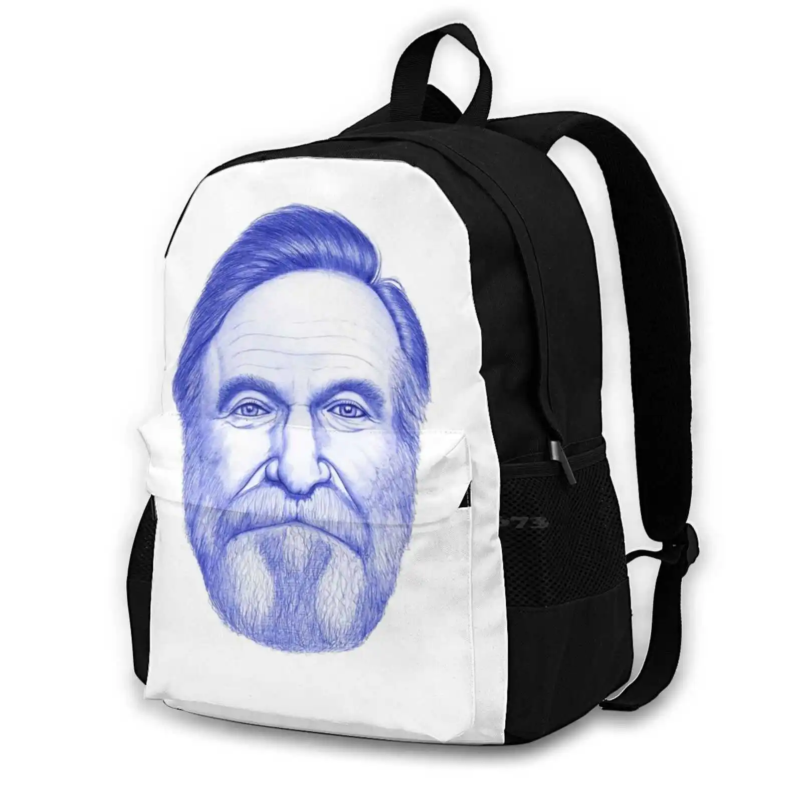 Robin Williams New Arrivals Unisex Bags Student Bag Backpack Robin Williams Ballpoint Pen Biro Pen Ballpen Portrait