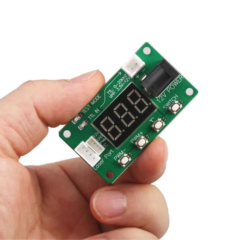 NEJE dijital ekran PWM lazer kontrolü lazer kafası/modülü için 4PIN tek test kartı TTL PWM test cihazı