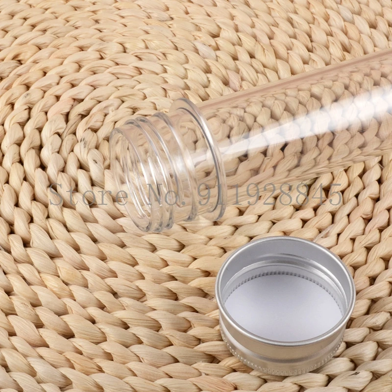 10pcs lab 30/40/65/100ml cylindrical PET tube bottle mask candy rubber capsule shoelace data line plastic bottle Screw tubes