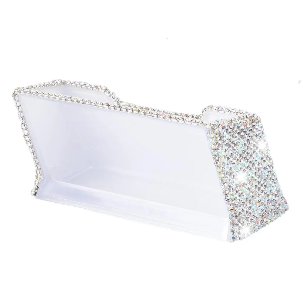 Business Name Card Holder Stand Organizer Storage Box Desktop Bling Accessories Card Display Pocket Case Holders