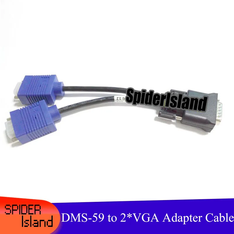 Reliable Quality DMS-59 to Double VGA Adapter Cable for Video Card 59Pin DMS to 2*VGA Support ATI HD2400 ATI X1300