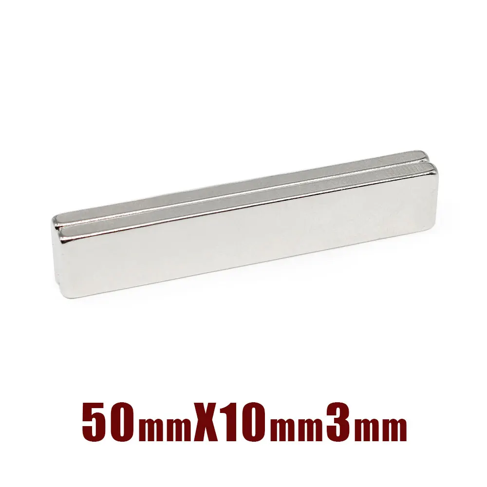 2/5/10/15/20/30PCS 50x10x3mm Block Strong Powerful Magnets N35 Long Permanent Magnet 50x10x3 Quadrate Neodymium Magnet 50*10*3