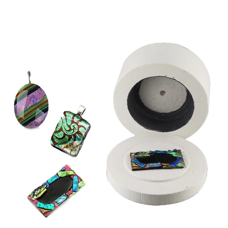 Microwave Kiln Small Kit Glass Fusing Kiln Supplies Molds Home Use DIY Glass Art Craft Jewelry Fused Kiln Paper Set