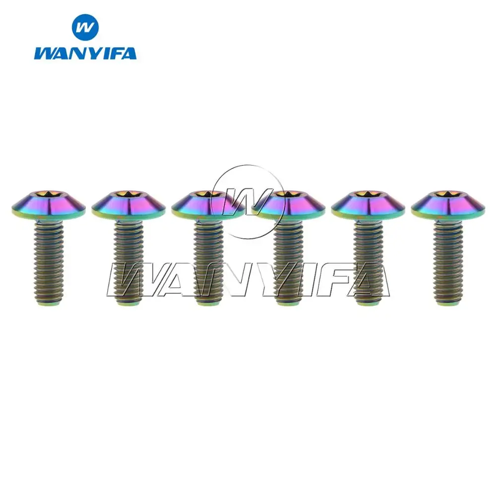 Wanyifa Titanium Bolt M5x12 15 20 25mm Torx T25 Head Screw for Bike Motorcycle 6pcs