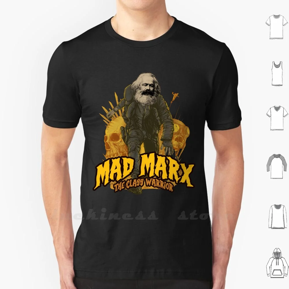 Mad Marx Artwork T Shirt Big Size Mad Marx Movie Geek Nerd Funny Fun Pun Max Fury Road Classic Socialist Communist Che Guevara