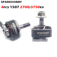 4PCS Sparkhobby 1507 2700/3750KV 2-4S Brushles Motor 5mm Shaft 3inch 12x12mm Propeller RC FPV Quadcopter Drone Multicopter DIY