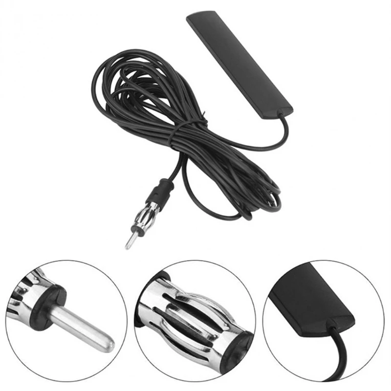 ANT-309 Penguat Sinyal Tampal Antena Tersembunyi Radio FM Mobil Panjang 5 Meter Amplifier Stereo Elektronik Kaca Depan Udara untuk G8TA