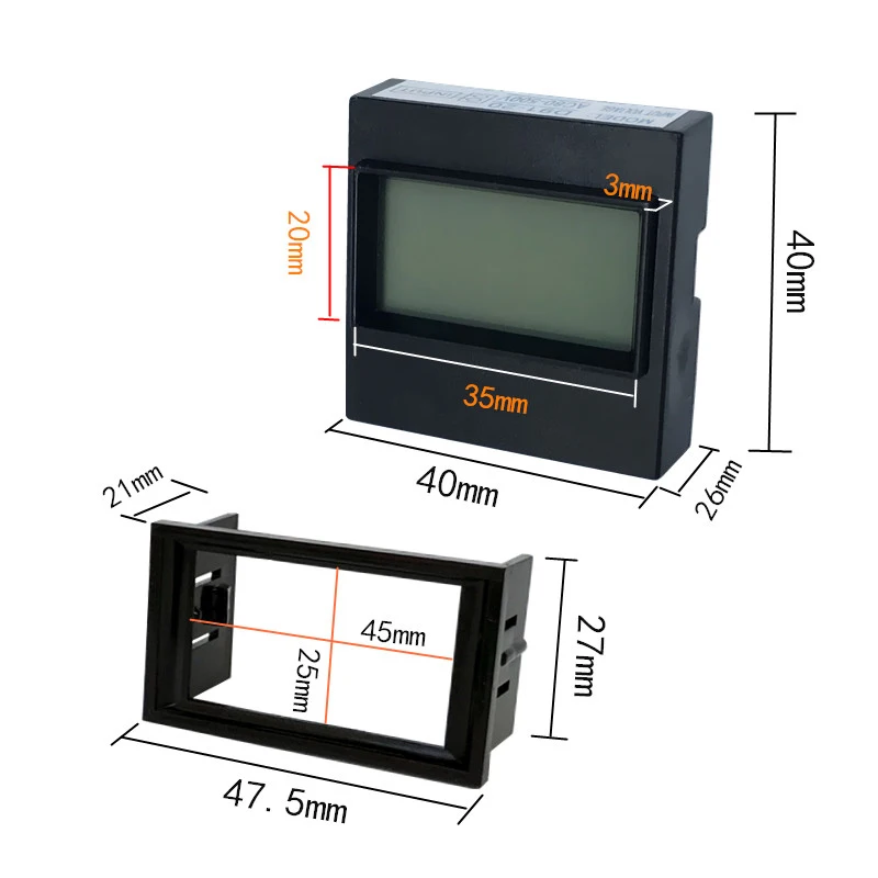 Mini AC80-300V AC โวลต์มิเตอร์ดิจิตอล AC0-500V แรงดันไฟฟ้า Regulator จอแสดงผล LCD เครื่องมือวัด