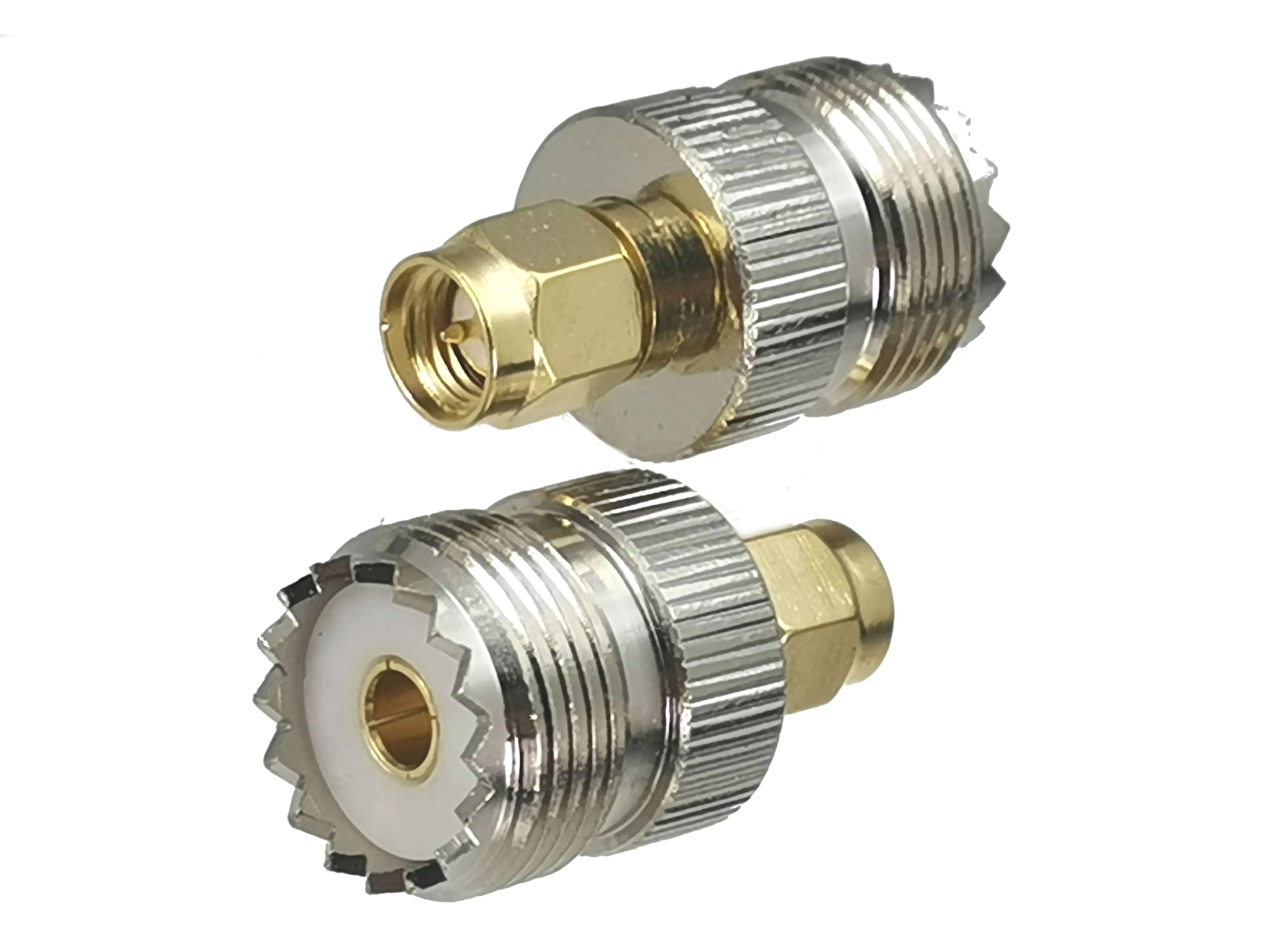 1 stuk Adapter Connector SMA naar UHF PL259 SO239 / N / BNC / SMA Stekker & Aansluiting RF Coaxiaal Messing Recht Nieuw FJP-830