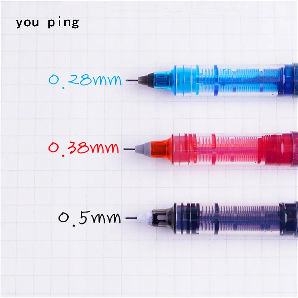 Luxury quality All Colour  Fine Nib Gel Pen Big Ink Capacity  Student School Office Stationery Roller Ball Pen New